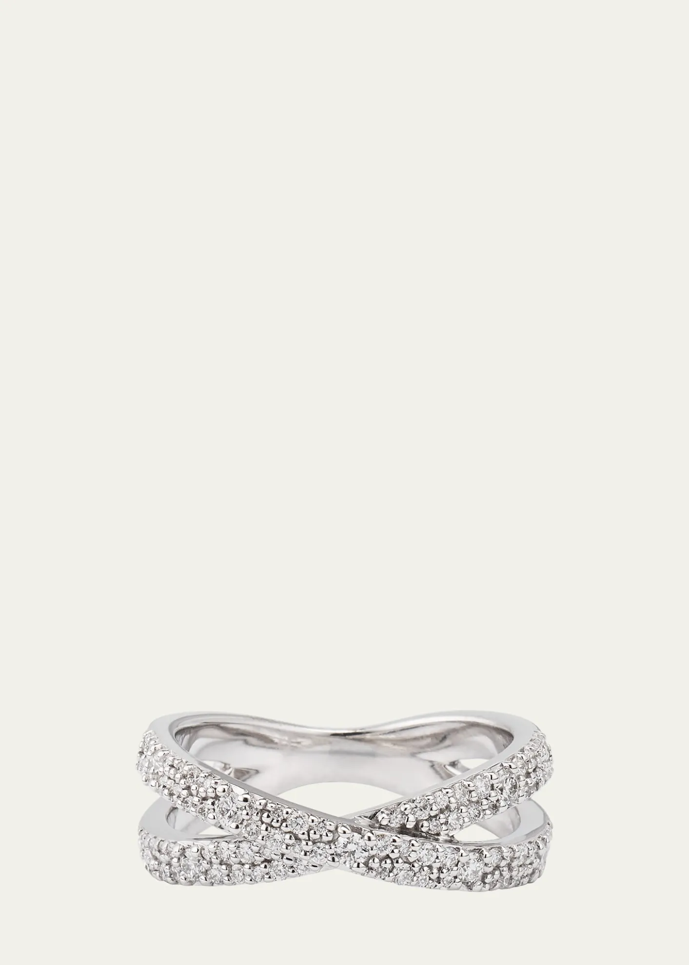 Lana14K Gold Flawless Diamond Vanity Crisscross Ring