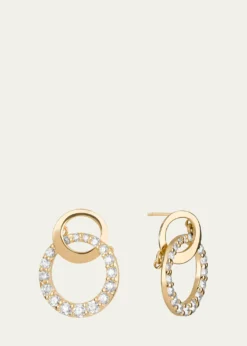 Lana14K Gold Flawless Double Bond Cusp Dangle Stud Earrings