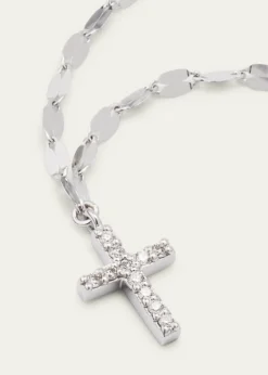 Lana14K Gold Flawless Mini Cross Pendant Necklace