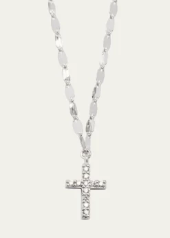 Lana14K Gold Flawless Mini Cross Pendant Necklace