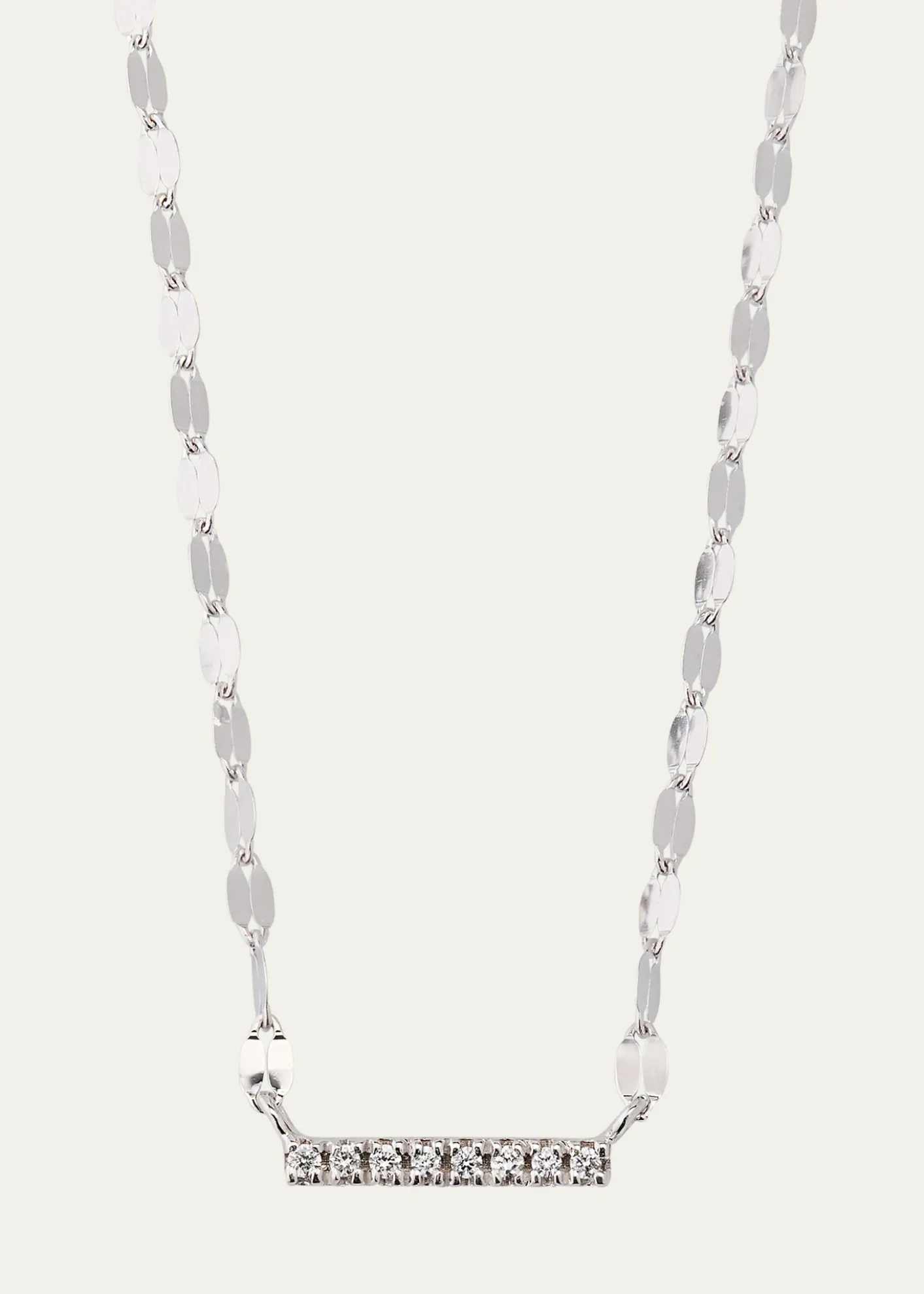 Lana14K Gold Flawless Mini Diamond Bar Pendant Necklace