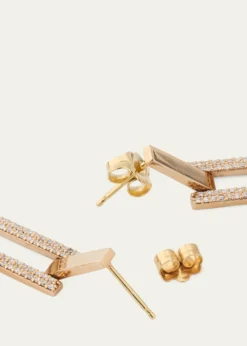 Lana14K Gold Flawless Open Tag Earrings