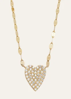 Lana14K Gold Flawless Small Diamond Heart Pendant Necklace