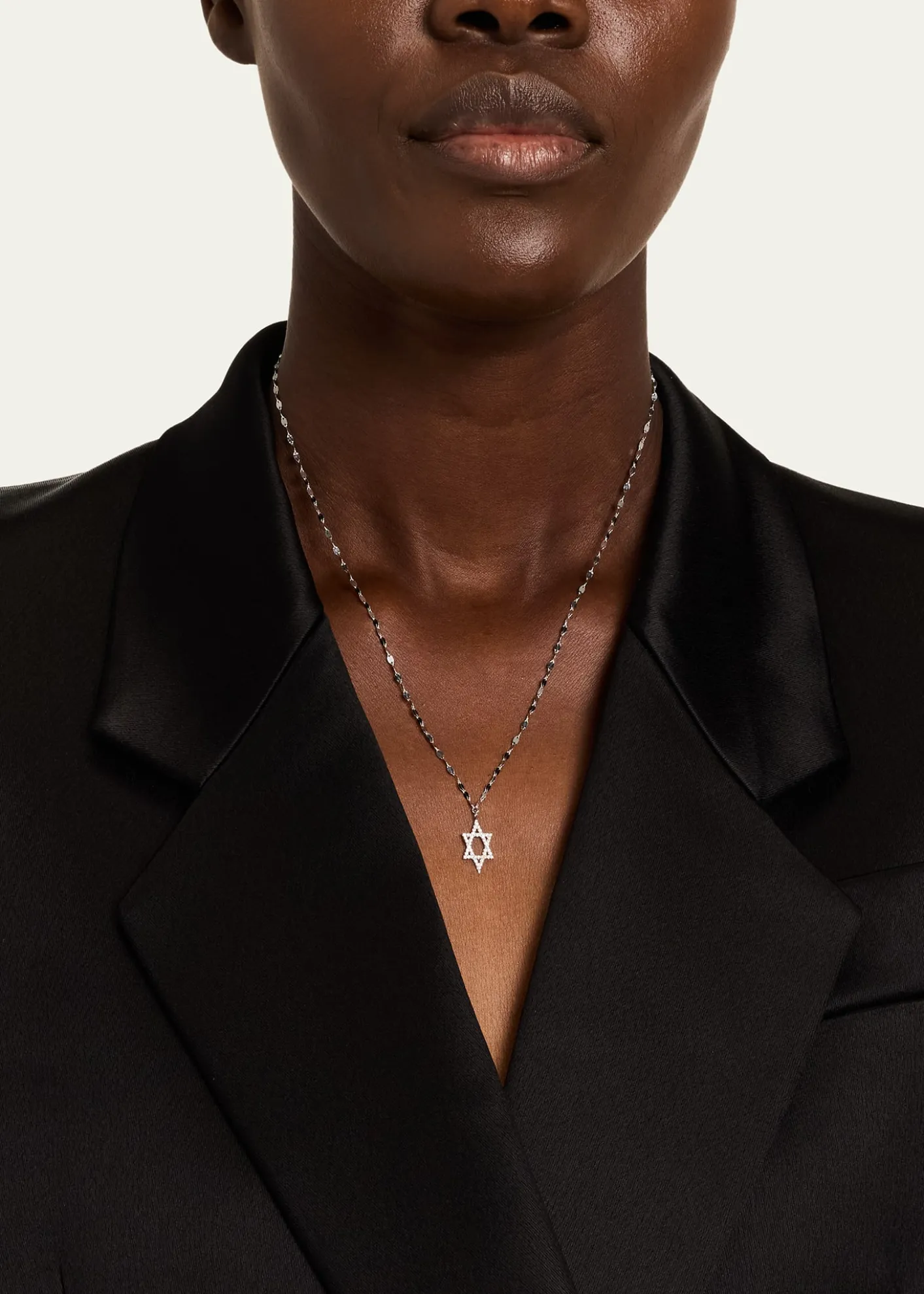 Lana14K Gold Flawless Star of David Pendant Necklace with Jump Ring, 16-18"L