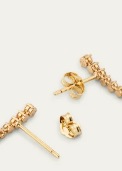 Lana14K Gold Flawless Tennis Linear Diamond Ear Crawlers