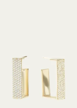Lana14K Gold Flawless Vanity Diamond Geometric Hoop Earrings