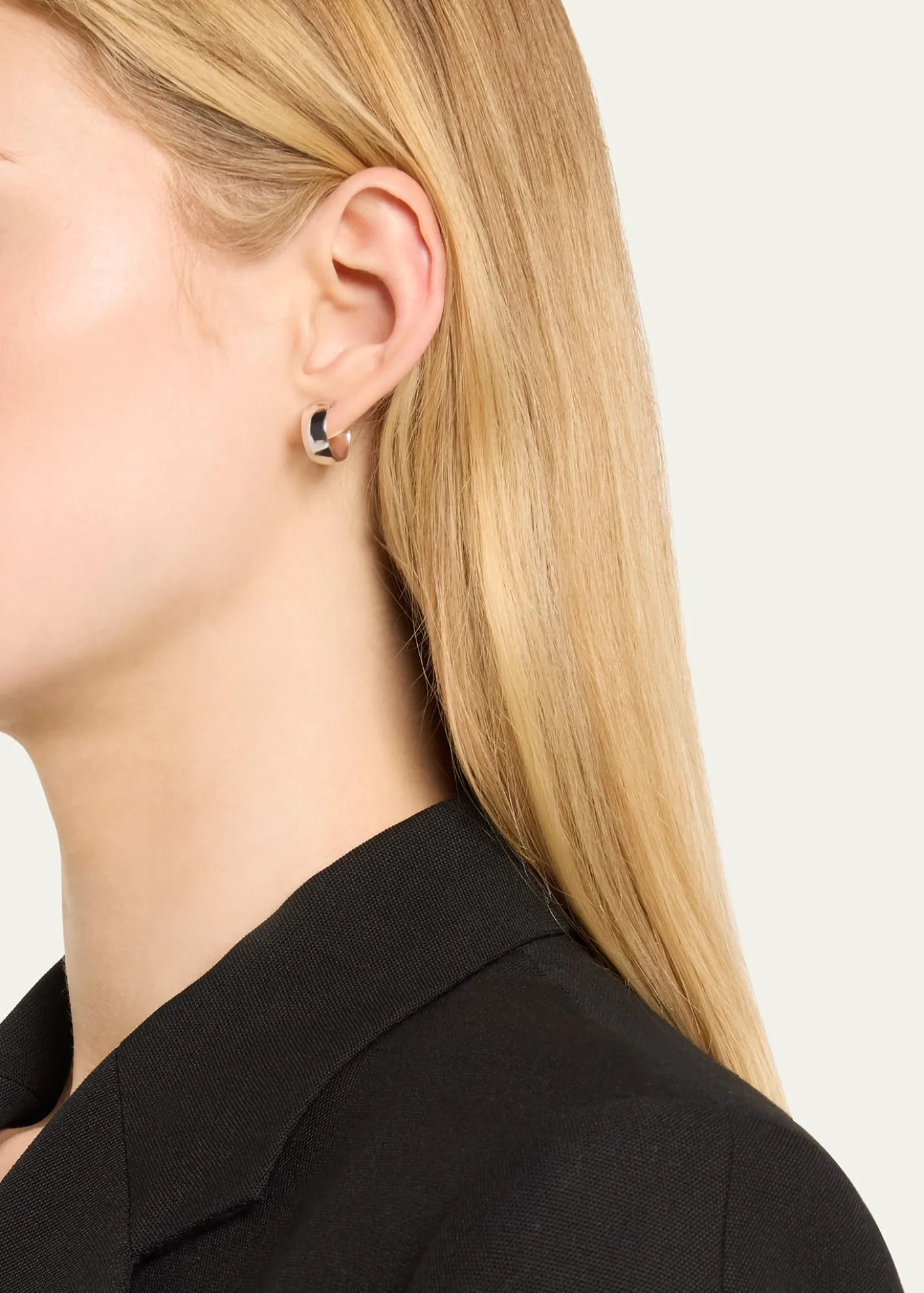 Lana14K Gold Hollow Huggie Earrings