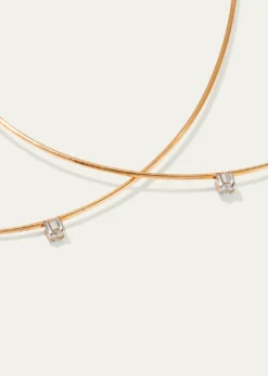 Lana14K Gold Large Upside Down Hoops with Diamonds