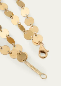 Lana14K Gold Laser Disc Duo Chain Necklace