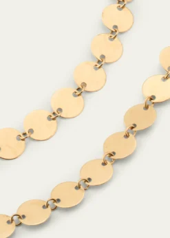 Lana14K Gold Laser Disc Duo Chain Necklace