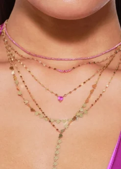 Lana14K Gold Laser Heart Chain Necklace