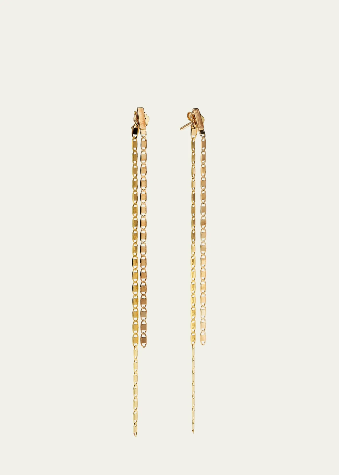 Lana14K Gold Linear Malibu Dusters Front and Back Earrings