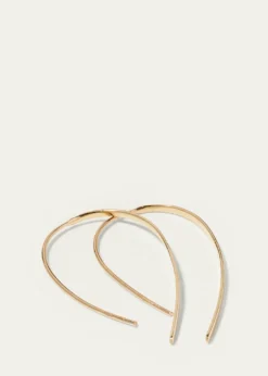 Lana14K Gold Mini Flat Hooked on Hoop Earrings