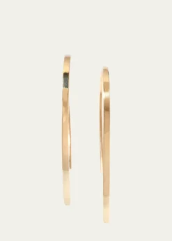 Lana14K Gold Mini Flat Hooked on Hoop Earrings