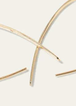 Lana14K Gold Mini Flat Hooked on Hoop Earrings