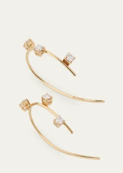 Lana14K Gold Mini Solo Hooked On Hoop Earrings