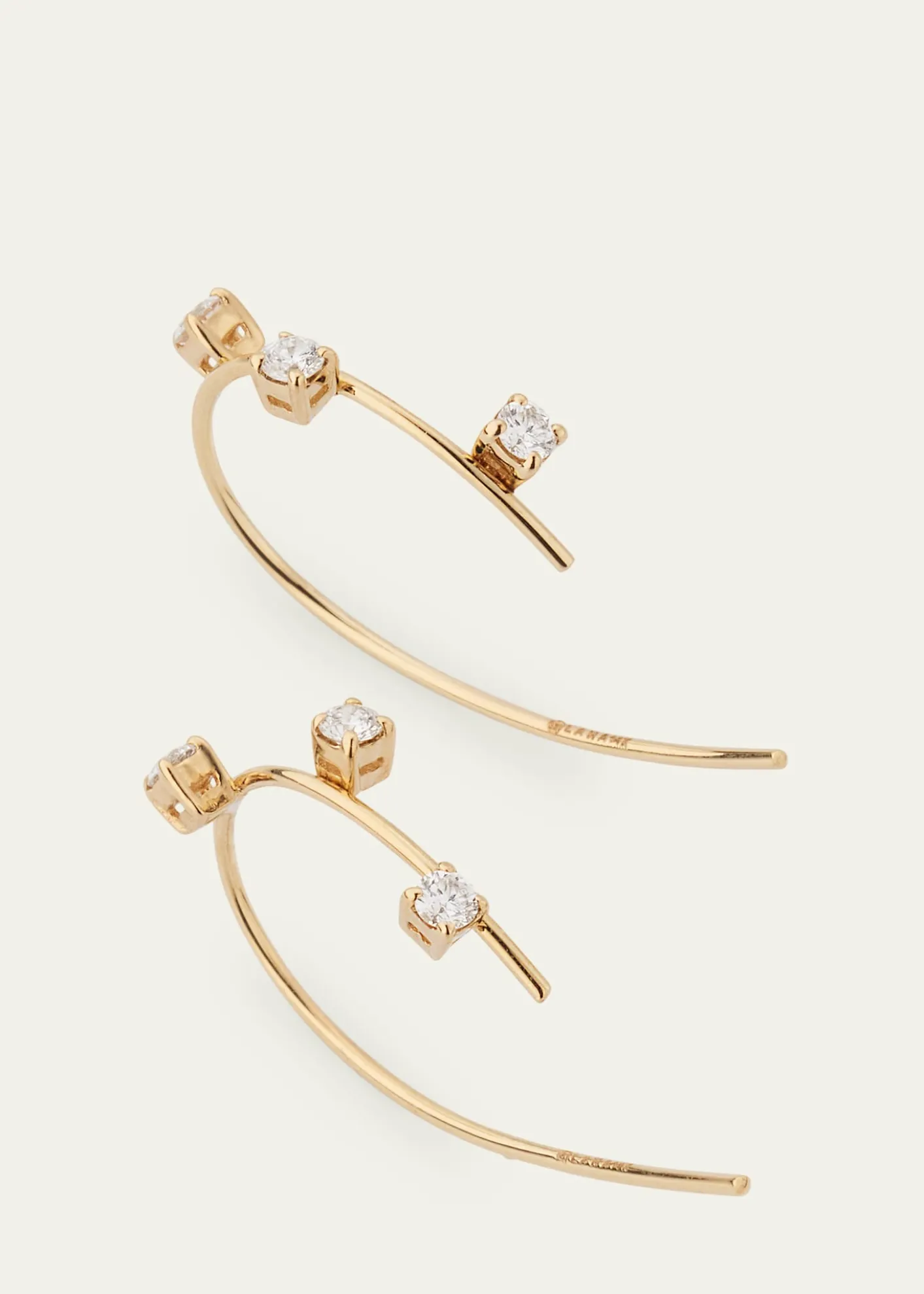 Lana14K Gold Mini Solo Hooked On Hoop Earrings