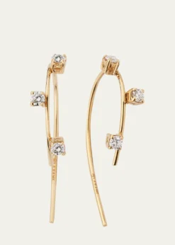 Lana14K Gold Mini Solo Hooked On Hoop Earrings