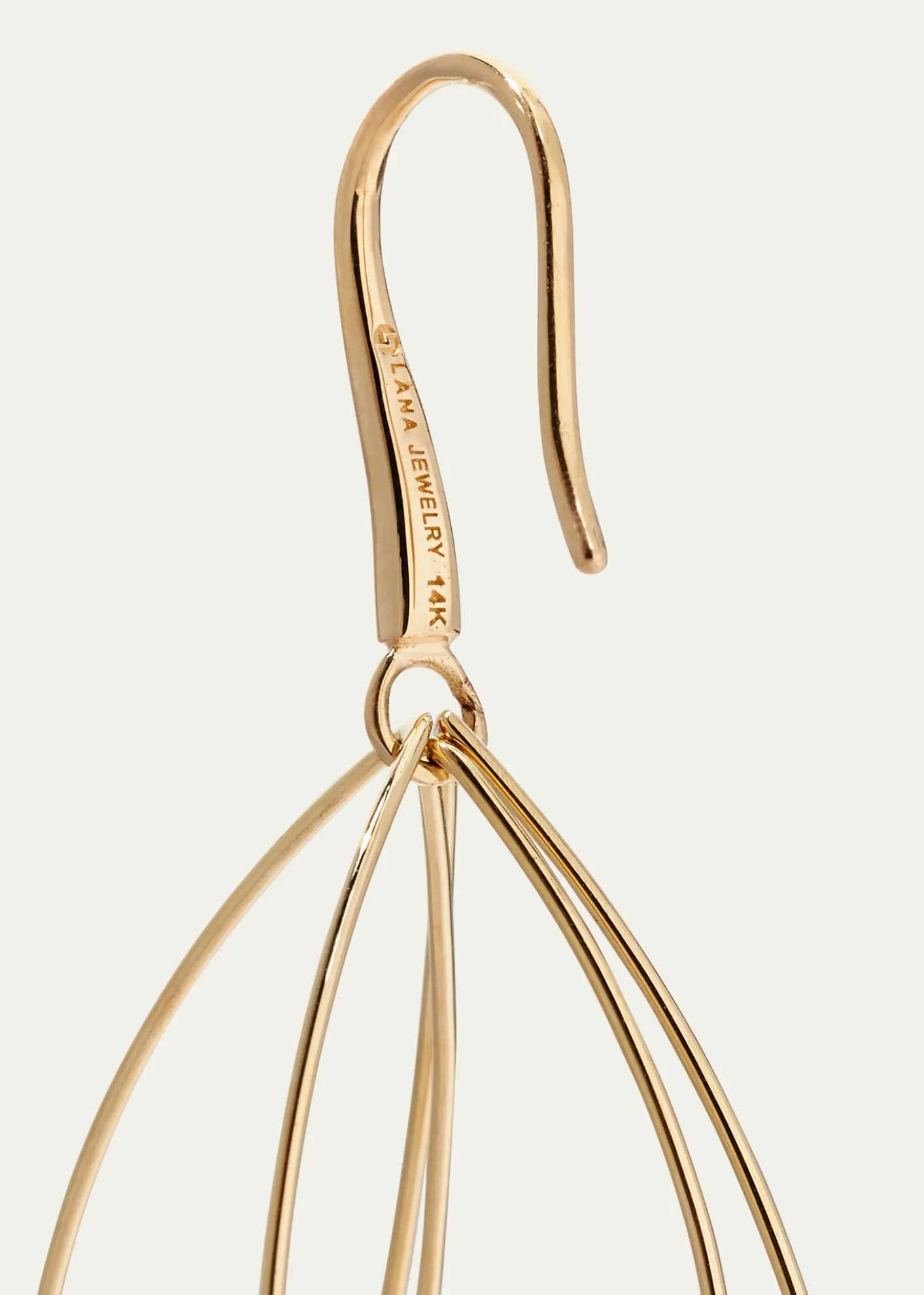 Lana14K Gold Multi-Curved Wire Marquis Hoop Earrings