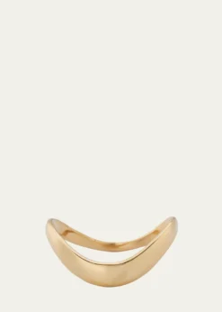 Lana14K Gold Skinny Curved Bubble Ring