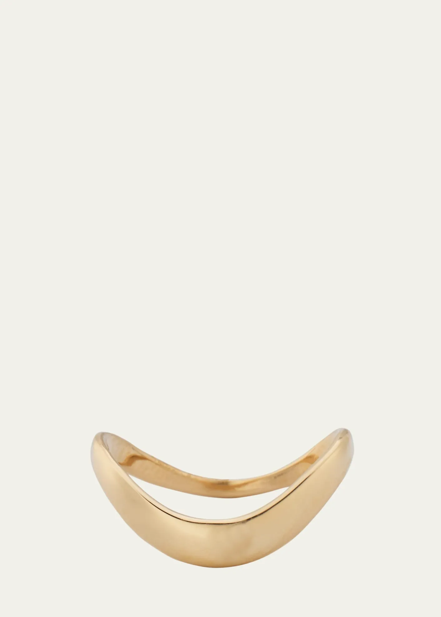 Lana14K Gold Skinny Curved Bubble Ring