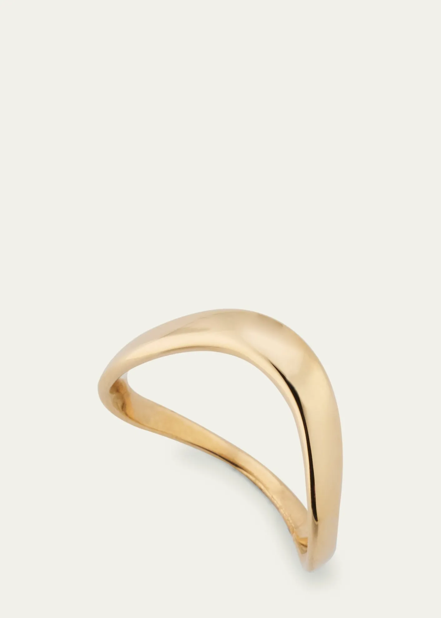 Lana14K Gold Skinny Curved Bubble Ring