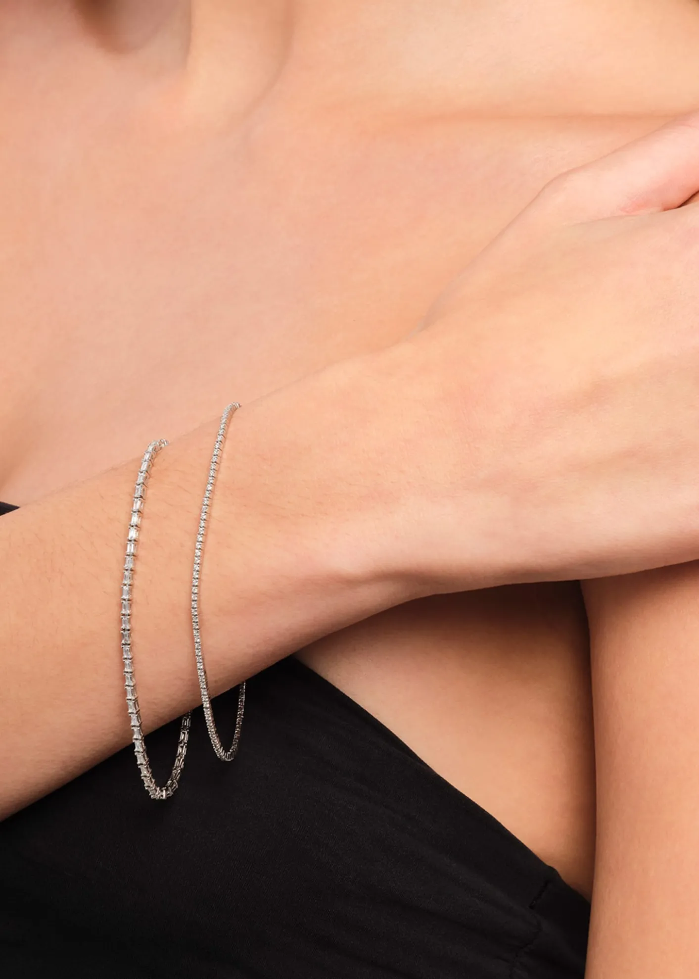 Lana14K Gold Skinny Diamond Tennis Bracelet
