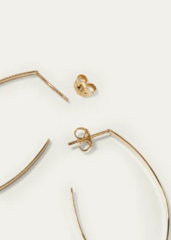 Lana14K Gold Small Flat Blake Hoop Earrings