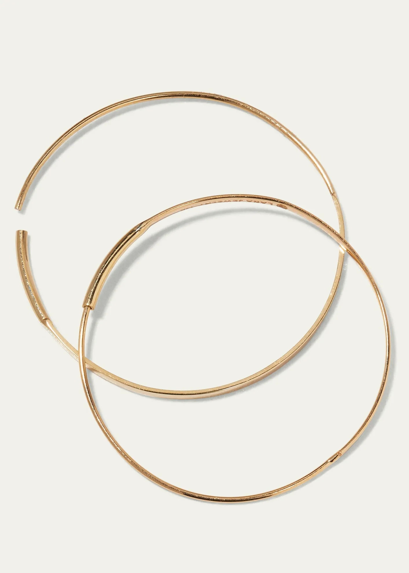 Lana14K Gold Small Flat Magic Hoop Earrings