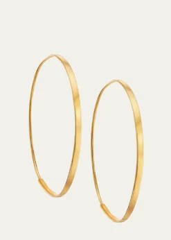 Lana14K Gold Small Flat Magic Hoop Earrings