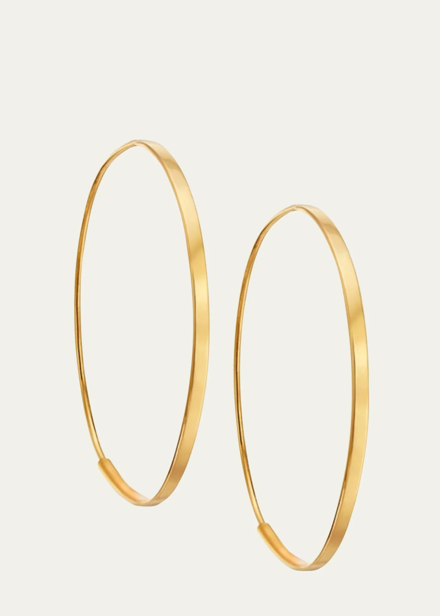 Lana14K Gold Small Flat Magic Hoop Earrings