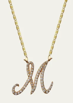 Lana14K Gold Small Flawless Malibu Diamond Initial Necklace, A-Z