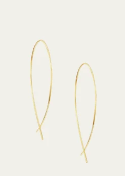 Lana14K Gold Small Upside Down Hoop Earrings