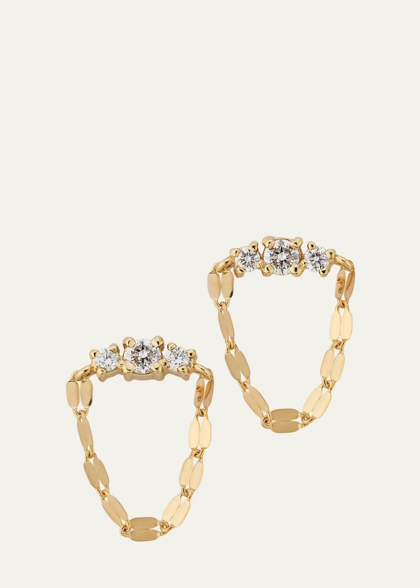 Lana14K Gold Solo Blake Draping Diamond Stud Earrings