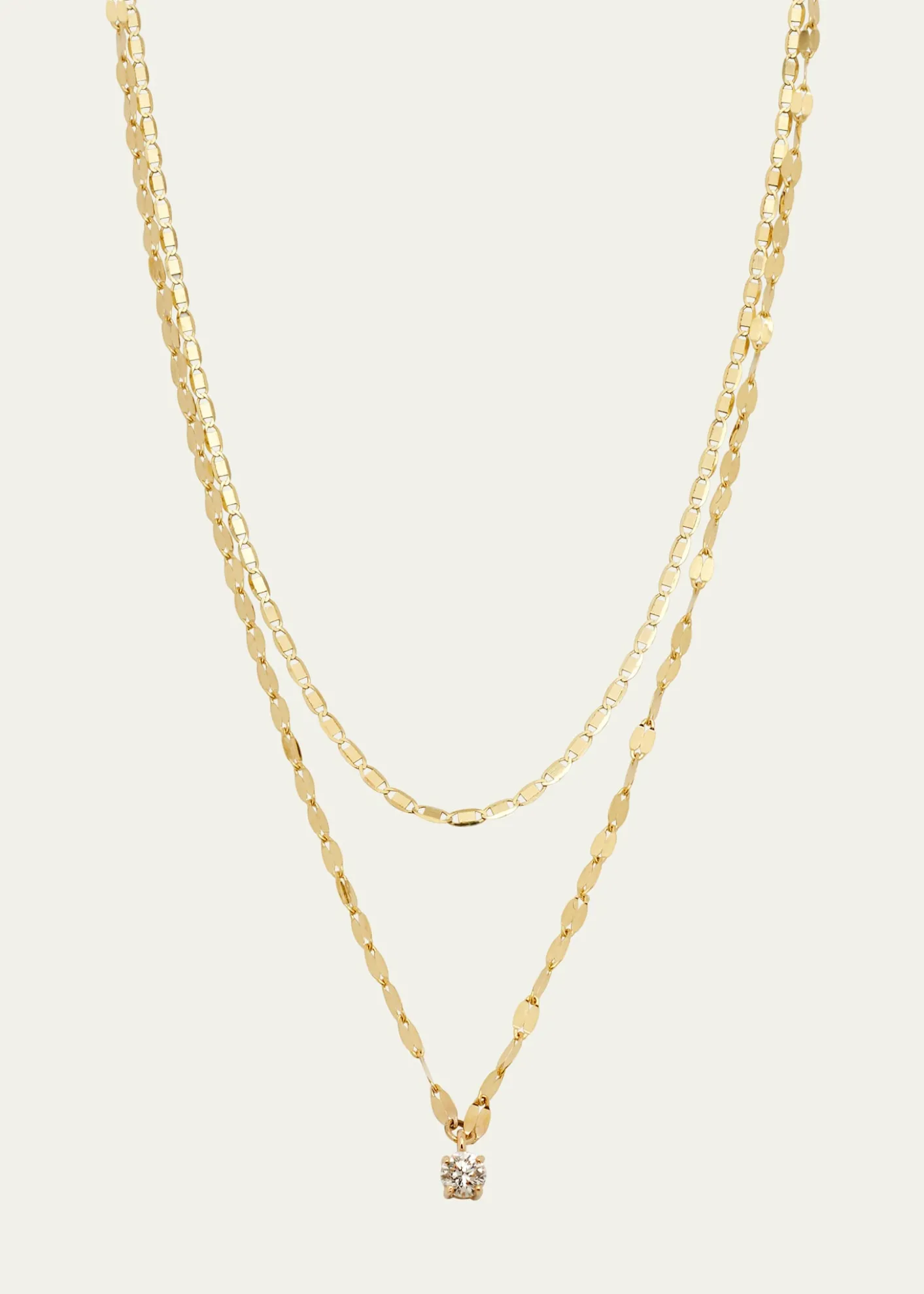 Lana14K Gold Solo Double-Strand Necklace with Diamond