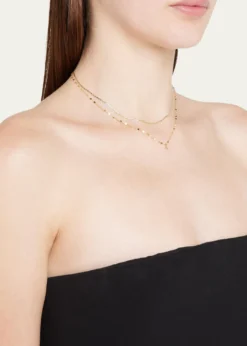 Lana14K Gold Solo Double-Strand Necklace with Diamond