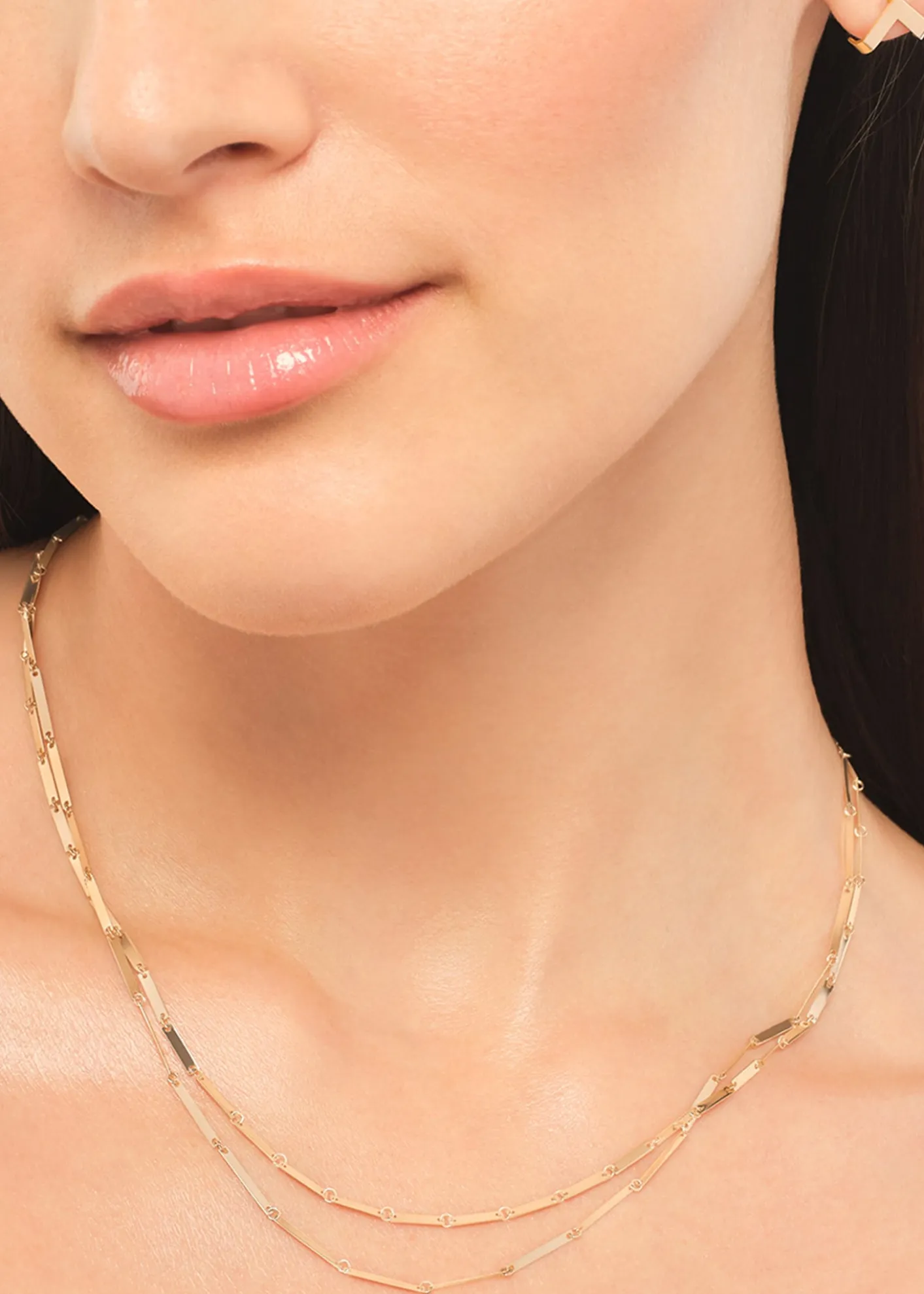 Lana14K Gold Wrapped V Cuff Earrings