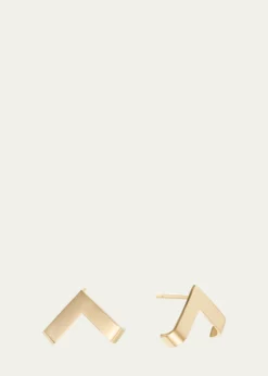 Lana14K Gold Wrapped V Cuff Earrings