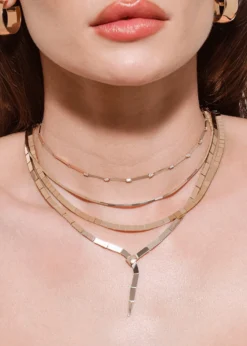 Lana14K Multi Solo Diamond Fancy Link Necklace