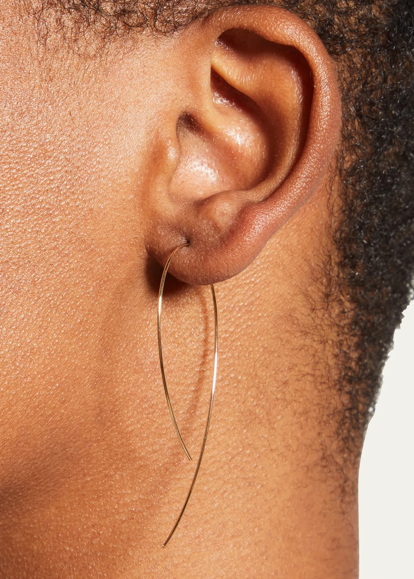 Lana14K White Gold Hooked On Hoop Earrings