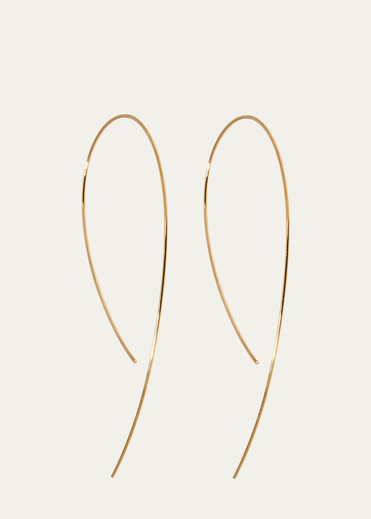 Lana14K White Gold Hooked On Hoop Earrings