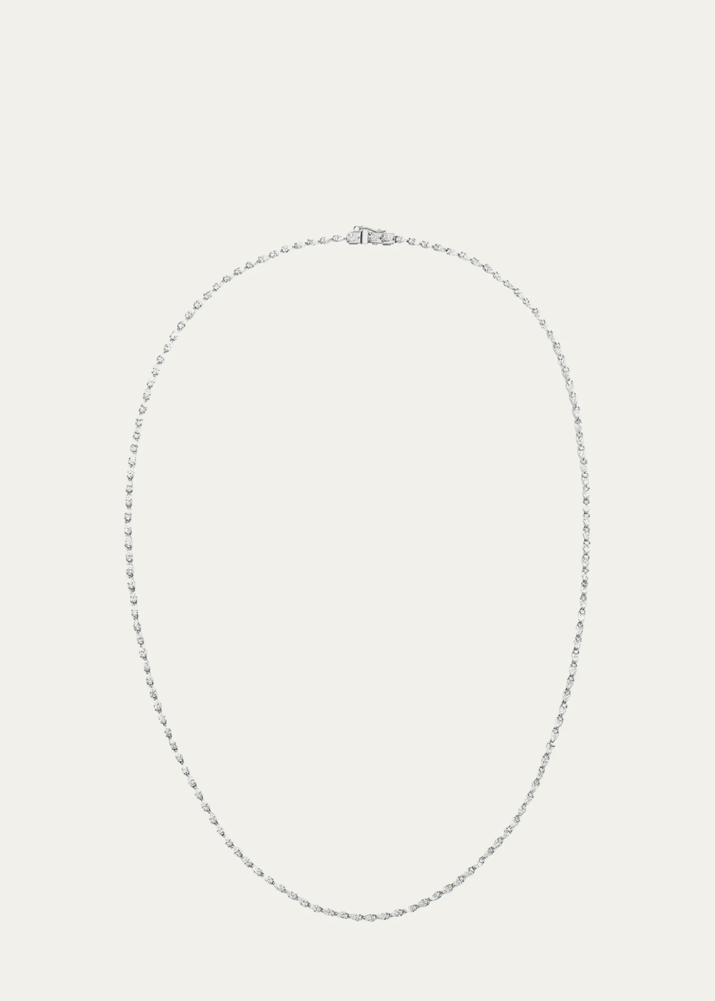 Lana14K White Gold Pear Diamond Tennis Necklace