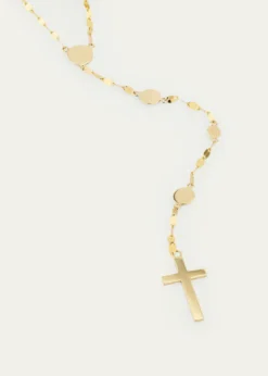 Lana14K Yellow Gold Disc Chain Lariat Crossary Necklace, 18"
