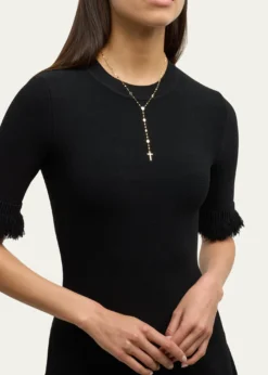 Lana14K Yellow Gold Disc Chain Lariat Crossary Necklace, 18