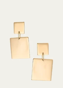 Lana14K Yellow Gold Double Square Dangle Earrings