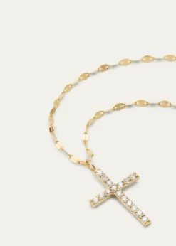 Lana14K Yellow Gold Flawless Everyday Diamond Cross Necklace