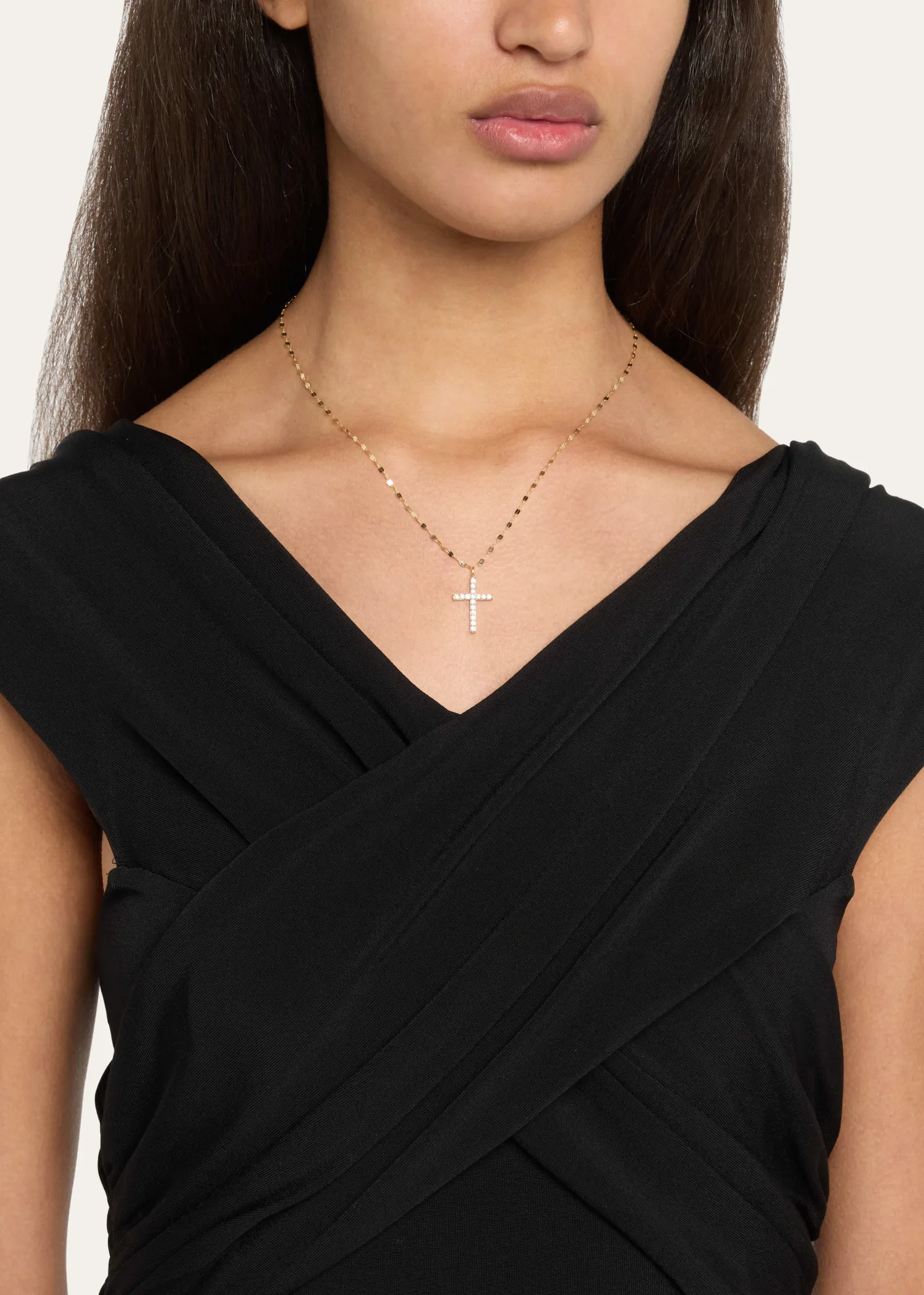 Lana14K Yellow Gold Flawless Everyday Diamond Cross Necklace