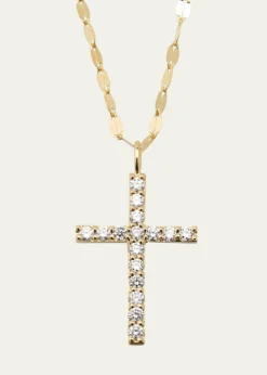 Lana14K Yellow Gold Flawless Everyday Diamond Cross Necklace