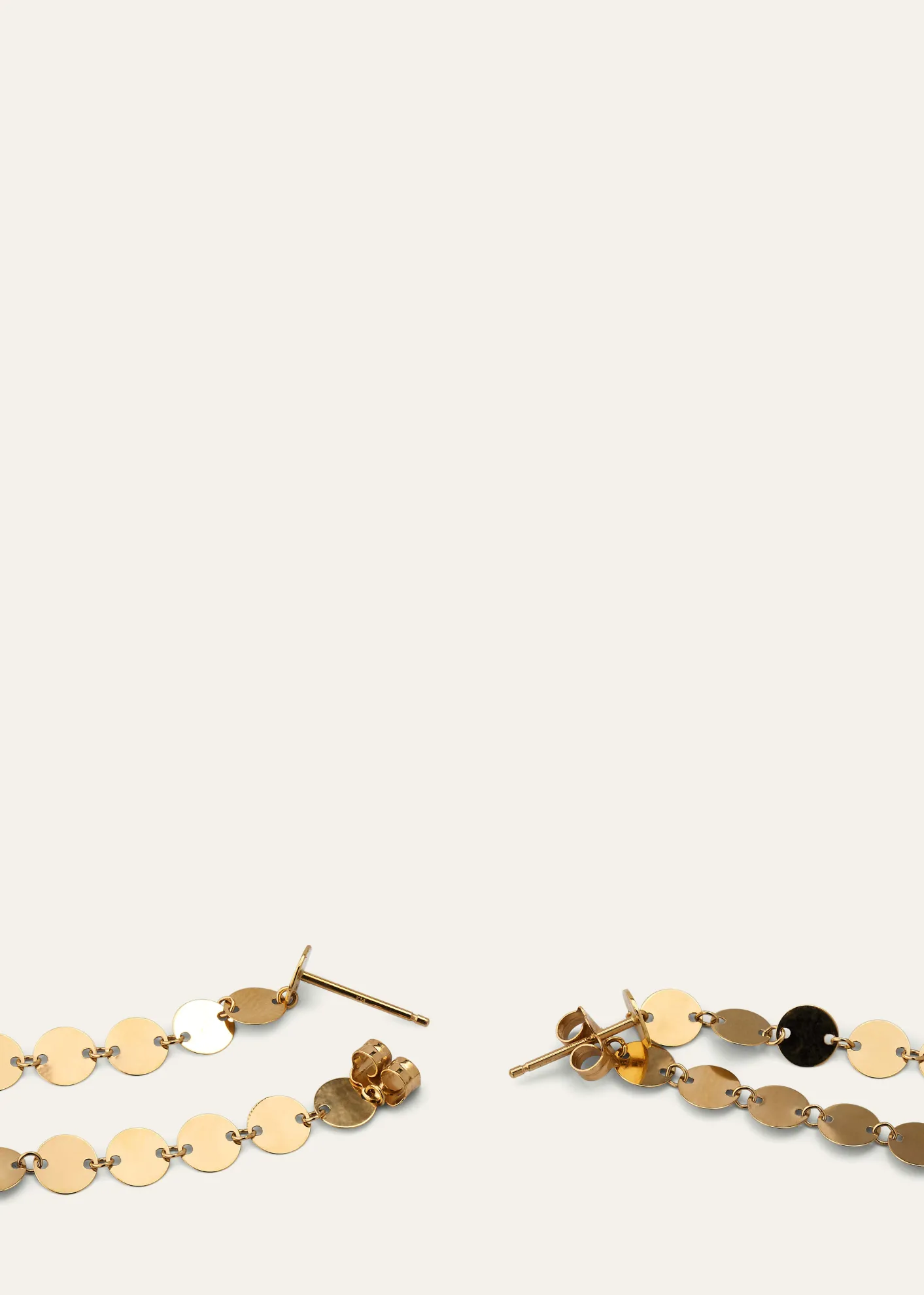 Lana14K Yellow Gold Laser Disc Linear Earrings