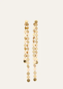 Lana14K Yellow Gold Laser Disc Linear Earrings